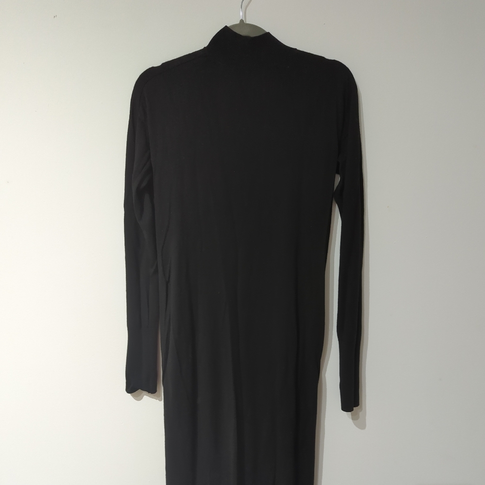 COS black wool maxi dress